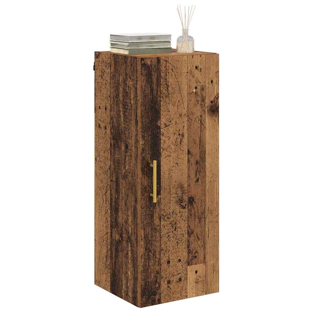 Veggskap Gamle tre 34,5 x 34 x 90 cm Konstruert tre