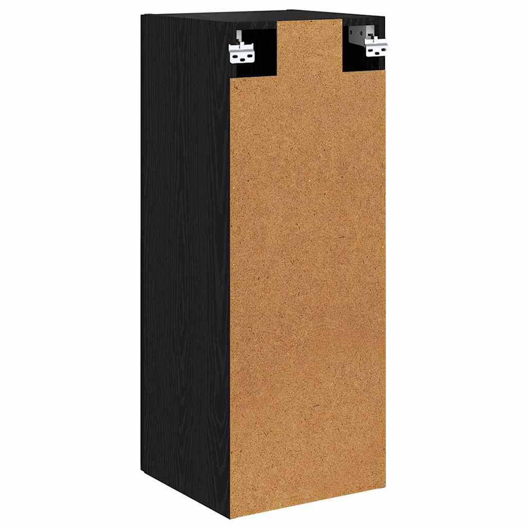 Veggskap Svart Eik 34,5 x 34 x 90 cm Konstruert tre