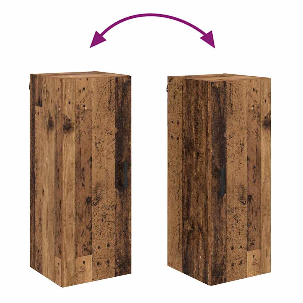 Veggskap Gamle tre 34,5 x 34 x 90 cm Konstruert tre