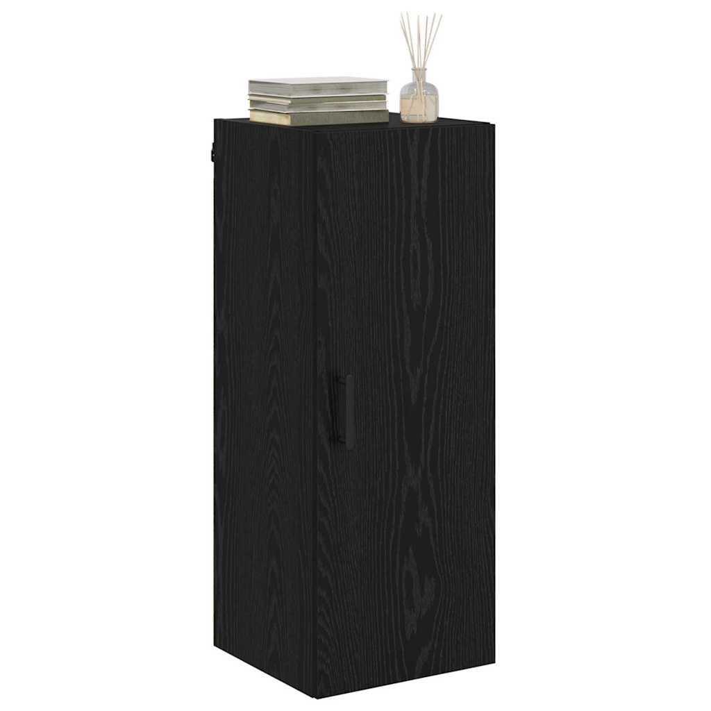 Veggskap Svart Eik 34,5 x 34 x 90 cm Konstruert tre