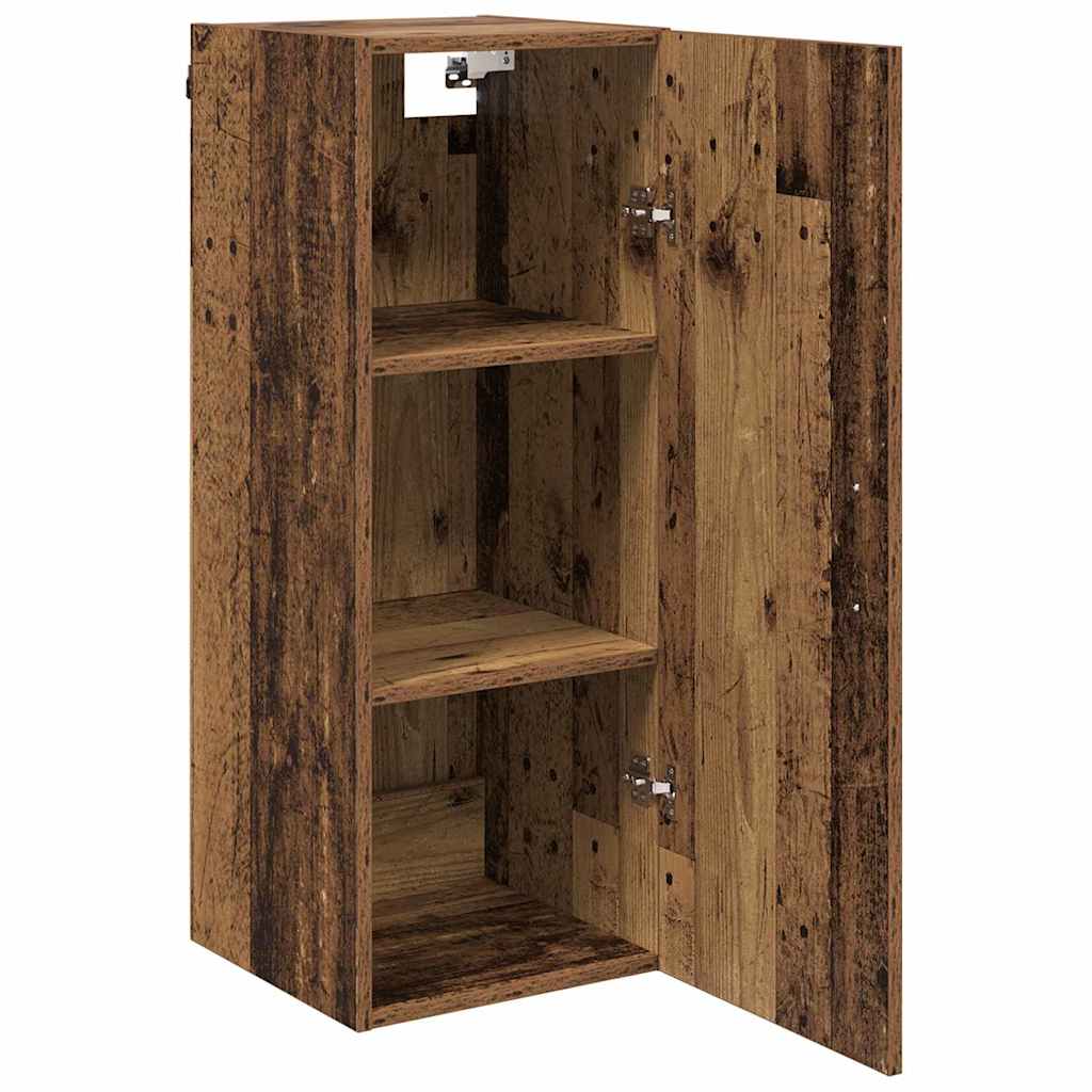 Veggskap Gamle tre 34,5 x 34 x 90 cm Konstruert tre