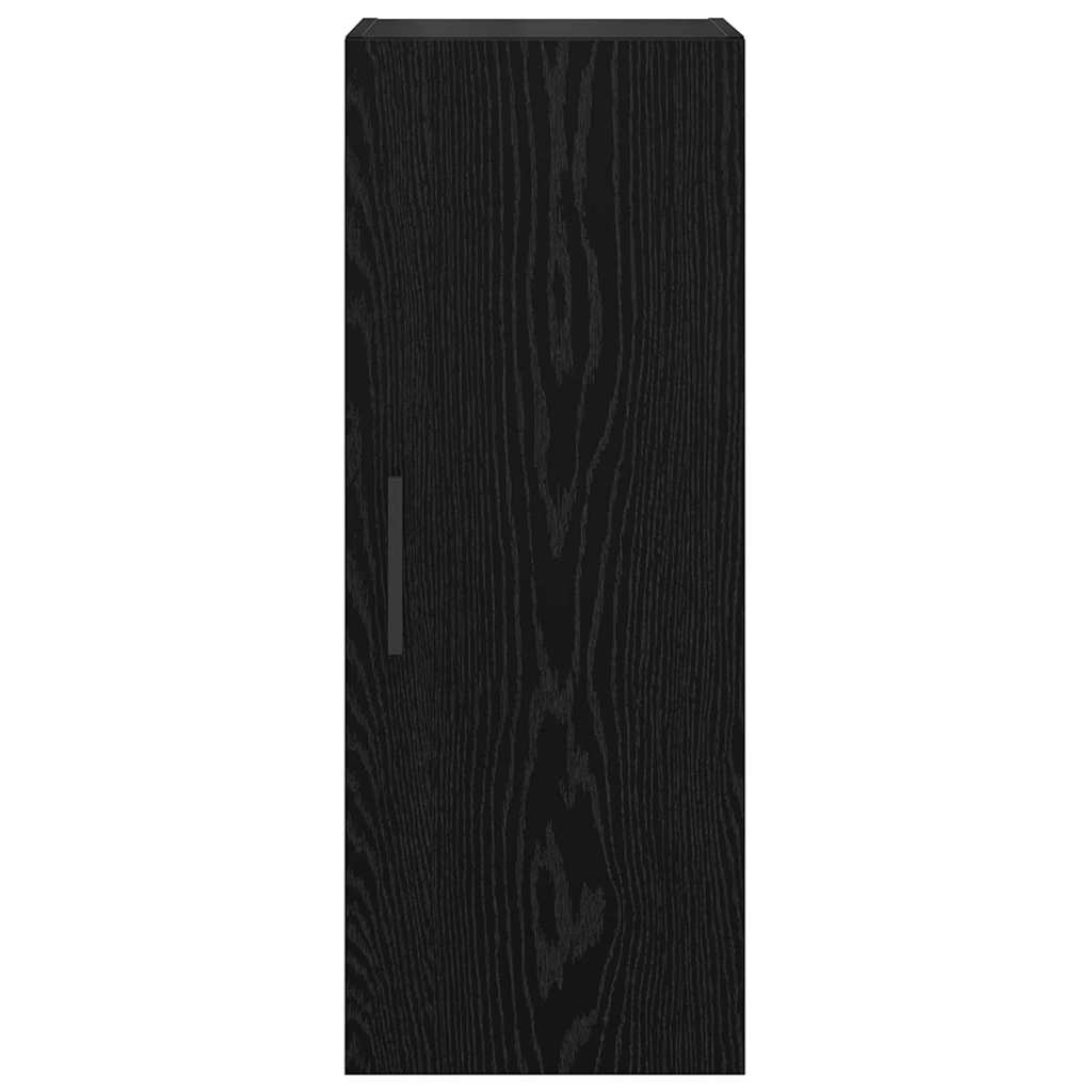 Veggskap Svart Eik 34,5 x 34 x 90 cm Konstruert tre