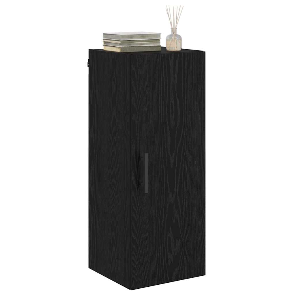 Veggskap Svart Eik 34,5 x 34 x 90 cm Konstruert tre
