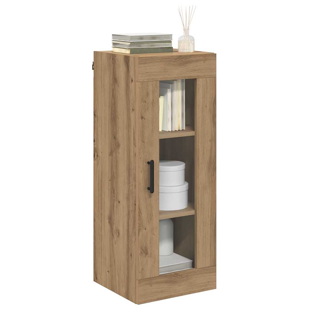 Veggskap Artisan Eik 34,5 x 34 x 90 cm Sponplater og glass