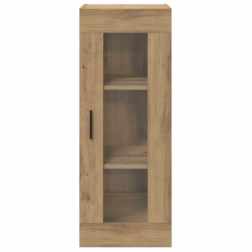 Veggskap Artisan Eik 34,5 x 34 x 90 cm Sponplater og glass