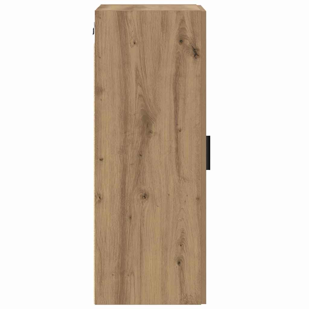 Veggskap Artisan Eik 34,5 x 34 x 90 cm Sponplater og glass