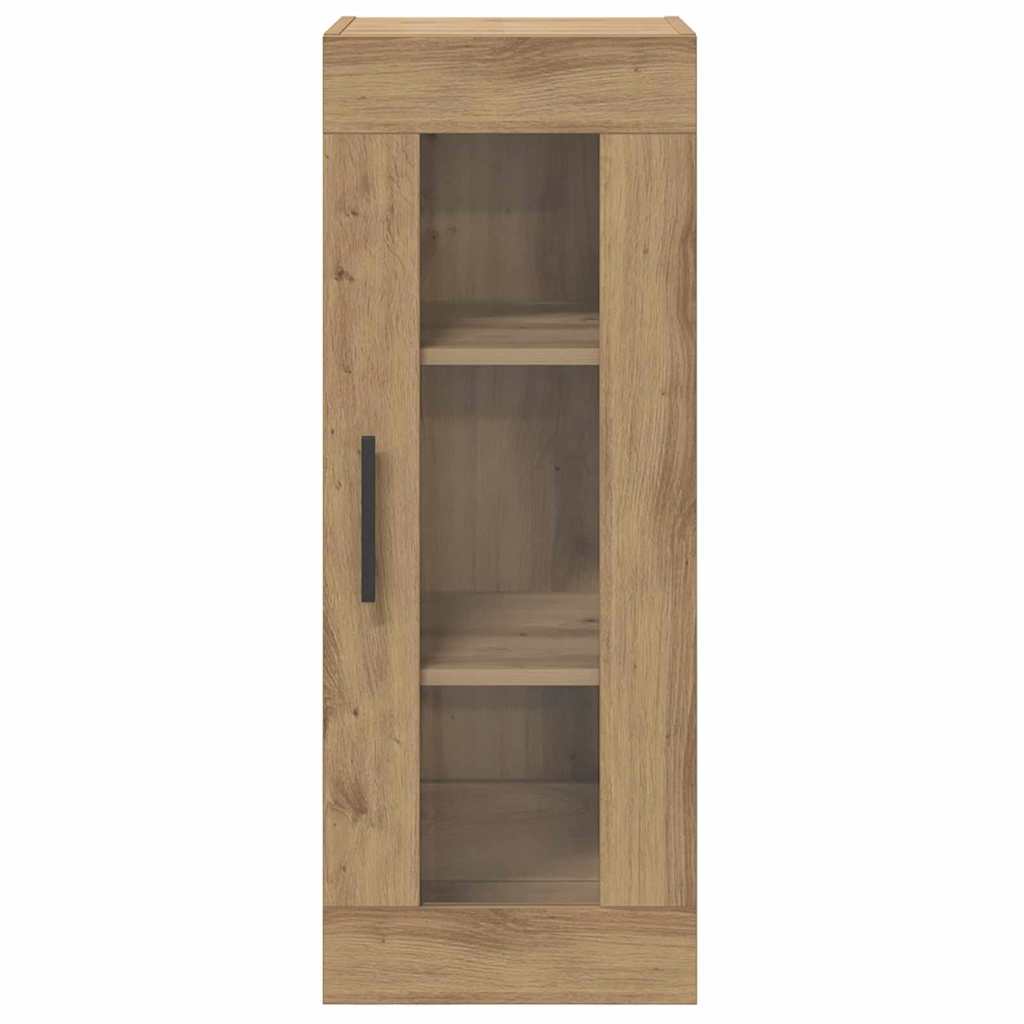 Veggskap Artisan Eik 34,5 x 34 x 90 cm Sponplater og glass