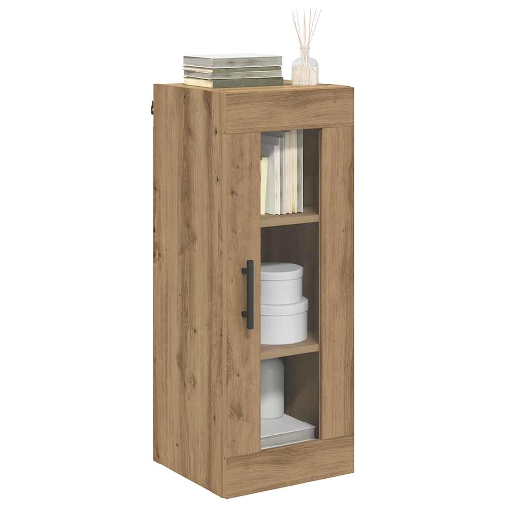 Veggskap Artisan Eik 34,5 x 34 x 90 cm Sponplater og glass