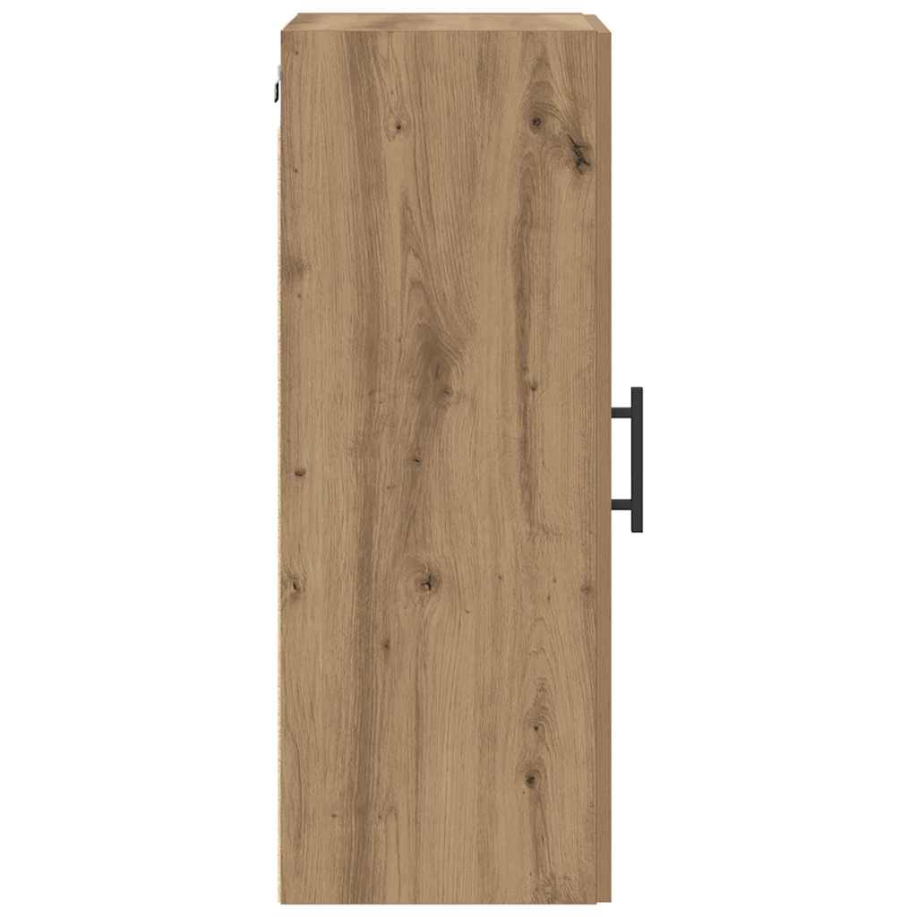 Veggskap Artisan Eik 34,5 x 34 x 90 cm Sponplater og glass