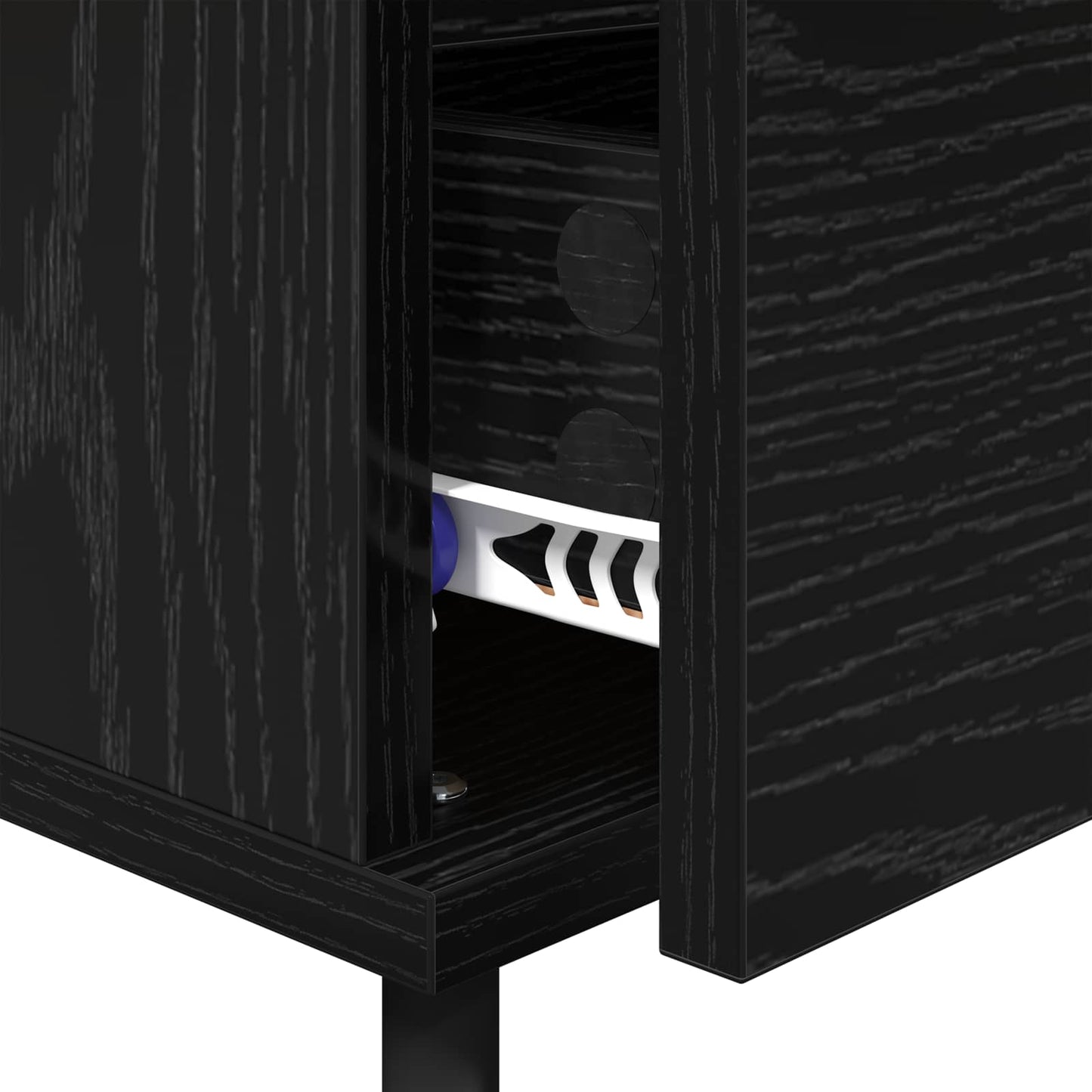 Nattbordskap 2 pcs Svart Eik 40 x 35 x 50 cm Konstruert tre