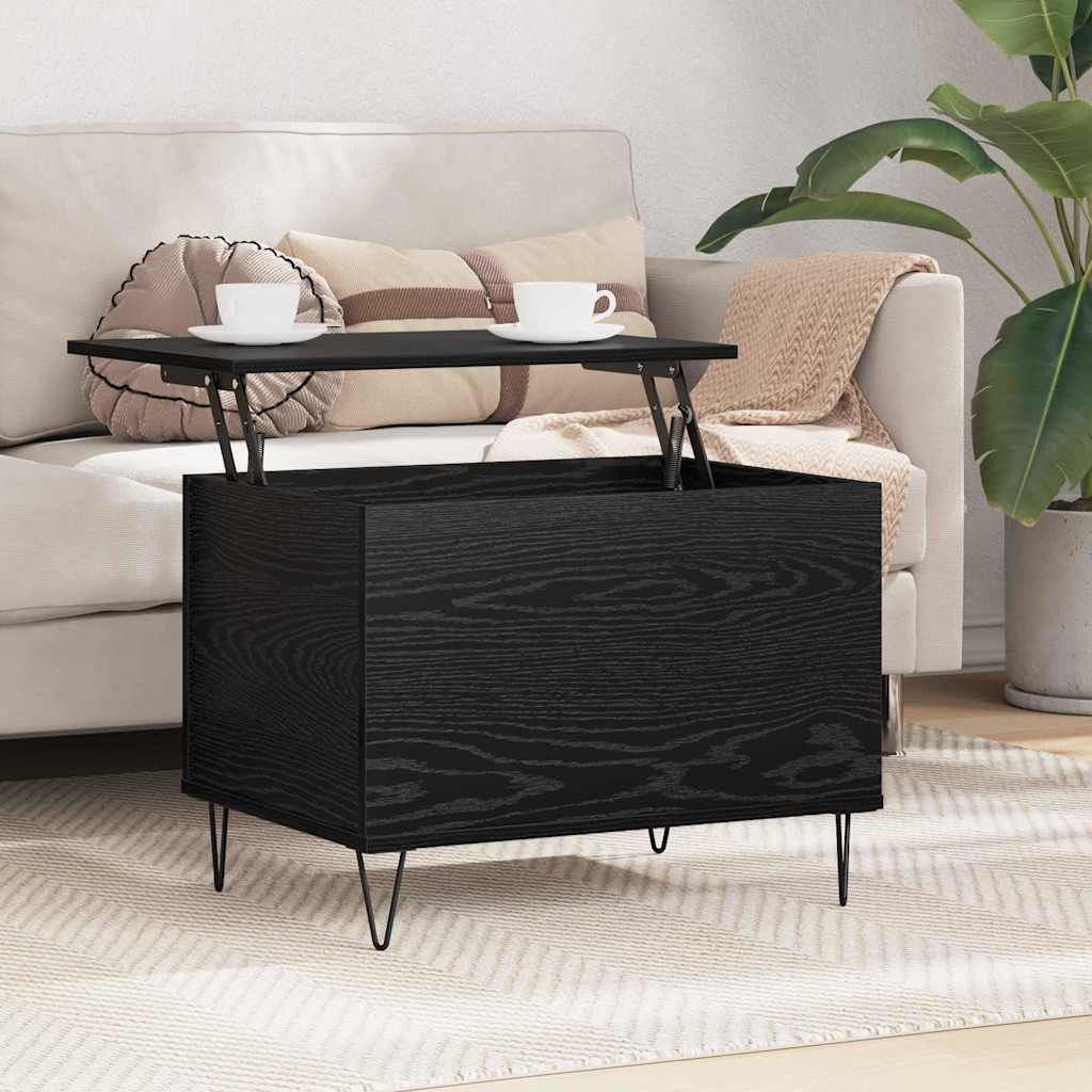 Kaffebord Svart Eik 60 x 44,5 x 45 cm Konstruert tre