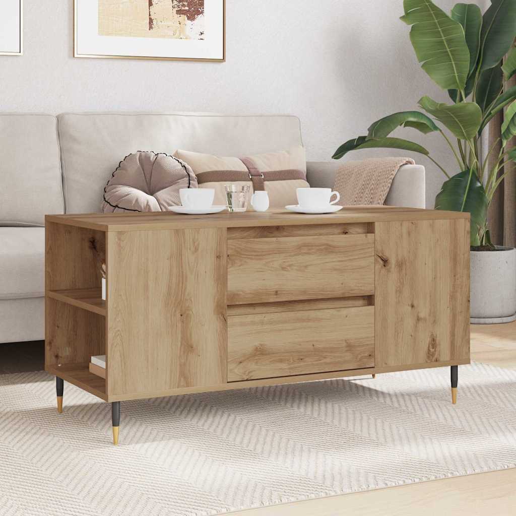 Kaffebord Artisan Eik 102 x 44,5 x 50 cm Konstruert tre
