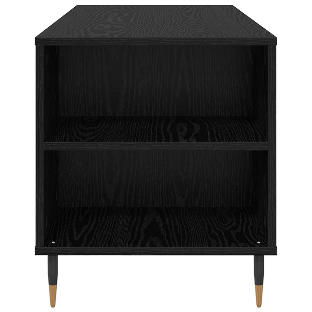 Kaffebord med skuff Svart Eik 102 x 44,5 x 50 cm Konstruert tre