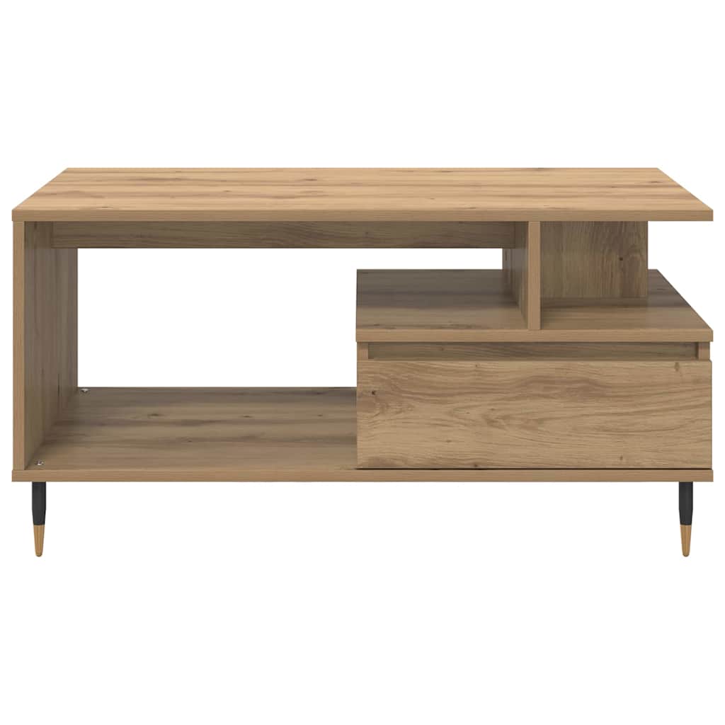 Kaffebord med skuff Artisan Eik 90 x 49 x 45 cm Konstruert tre