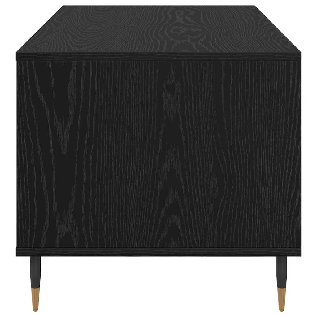 Kaffebord med skuff Svart Eik 90 x 49 x 45 cm Konstruert tre