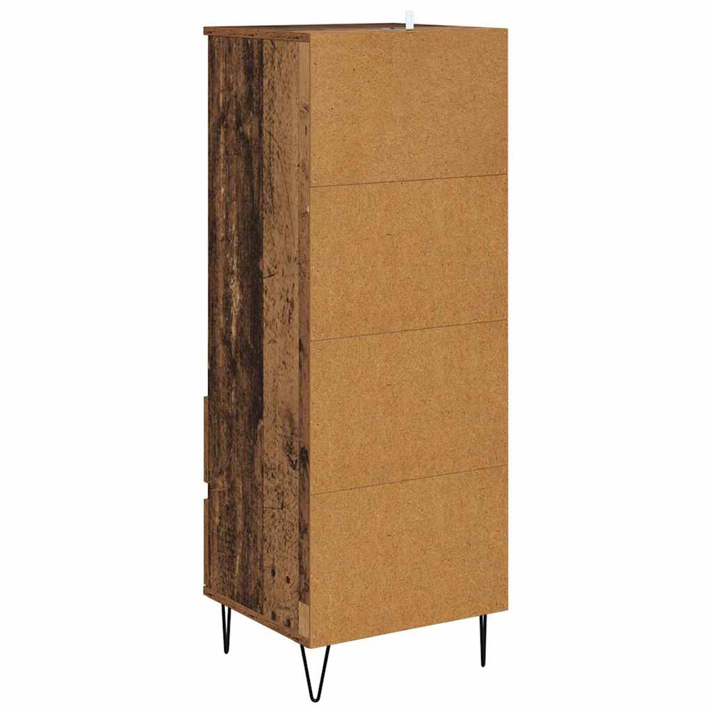 Høyskap med skuff Gamle tre 40 x 36 x 110 cm Konstruert tre