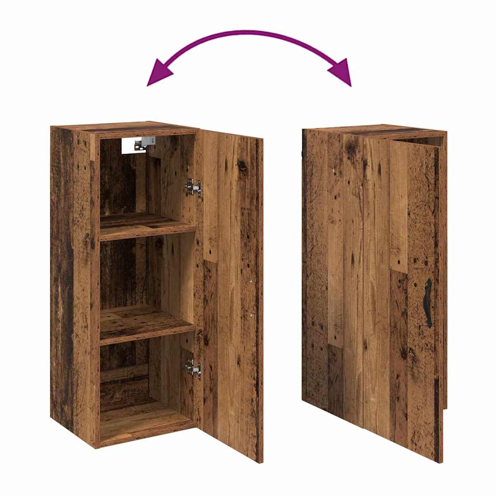 Veggskap Gamle tre 34,5 x 34 x 90 cm Konstruert tre