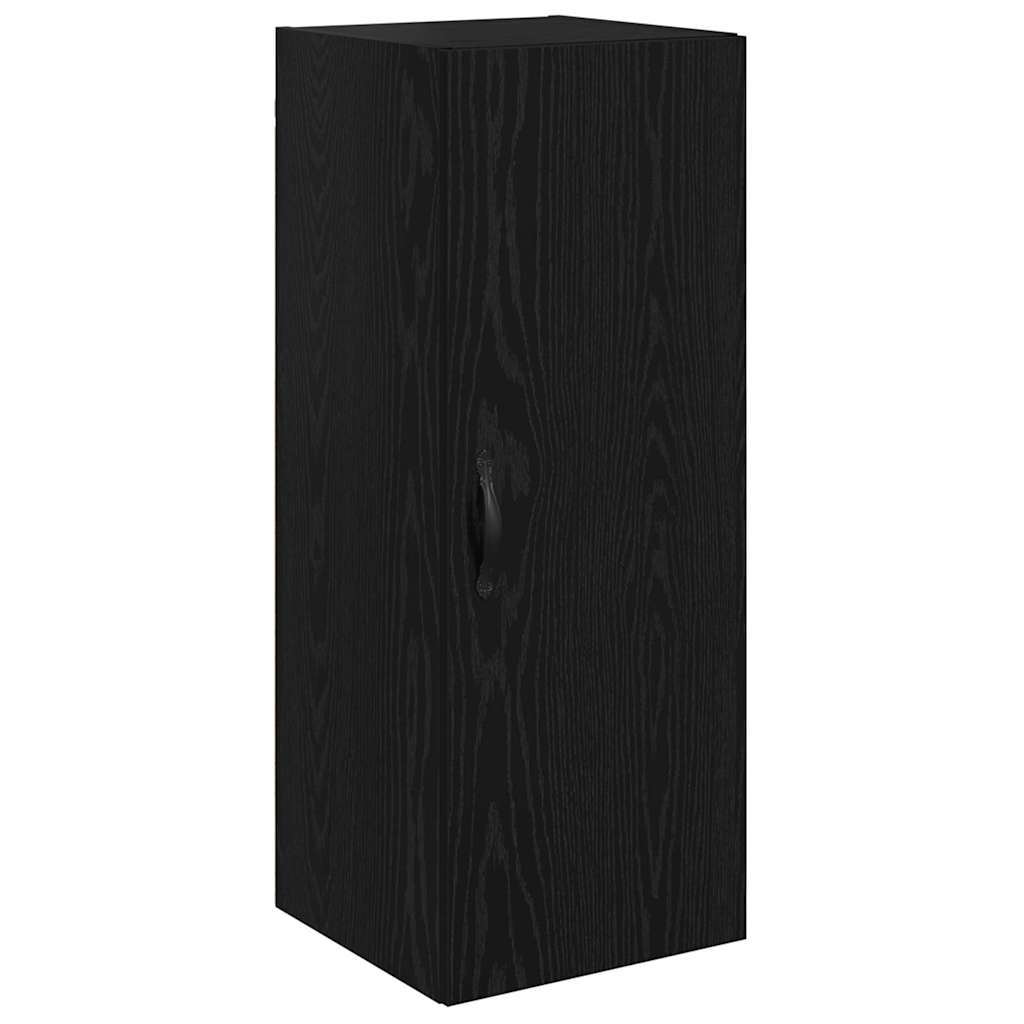 Veggskap Svart Eik 34,5 x 34 x 90 cm Konstruert tre