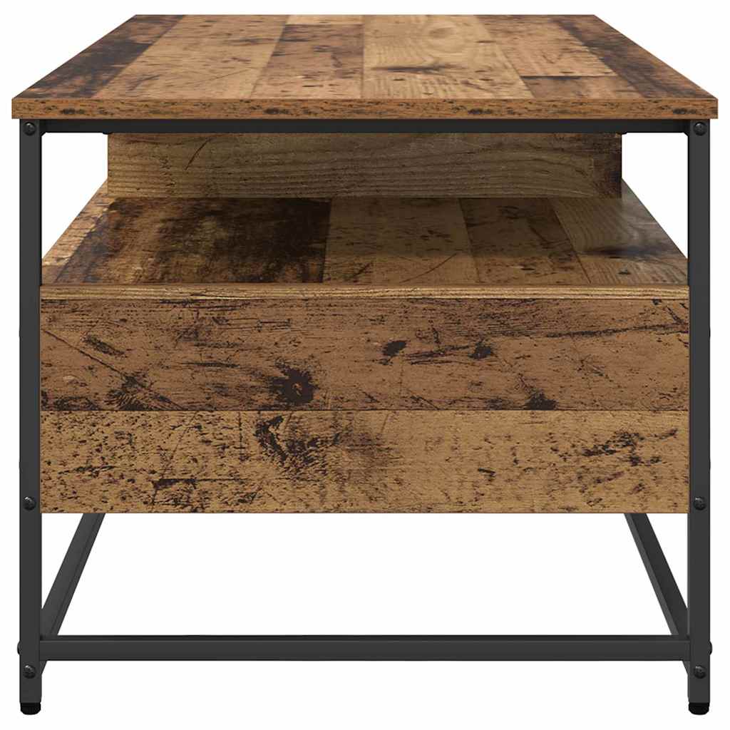 Kaffebord med skuff Gamle tre 100 x 51 x 45 cm Konstruert tre