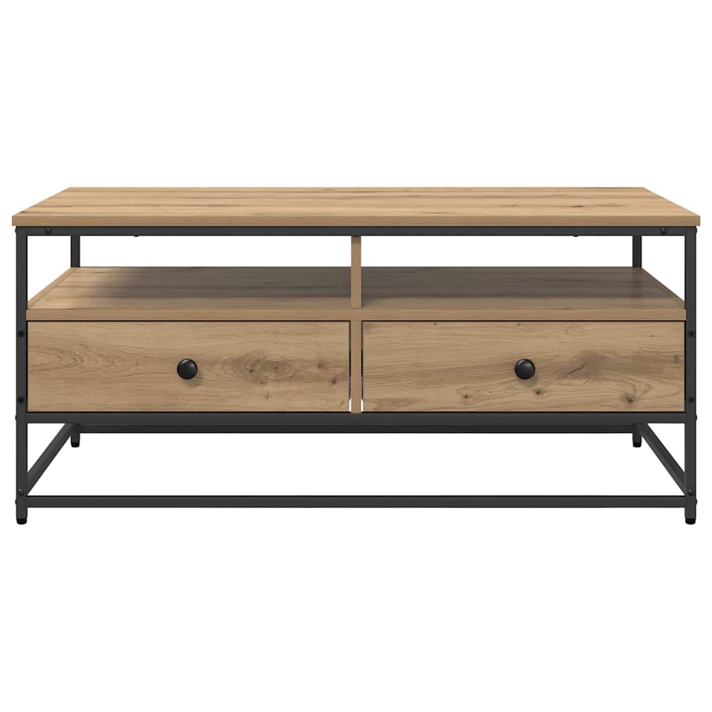 Kaffebord med skuff Artisan Eik 100 x 51 x 45 cm Konstruert tre