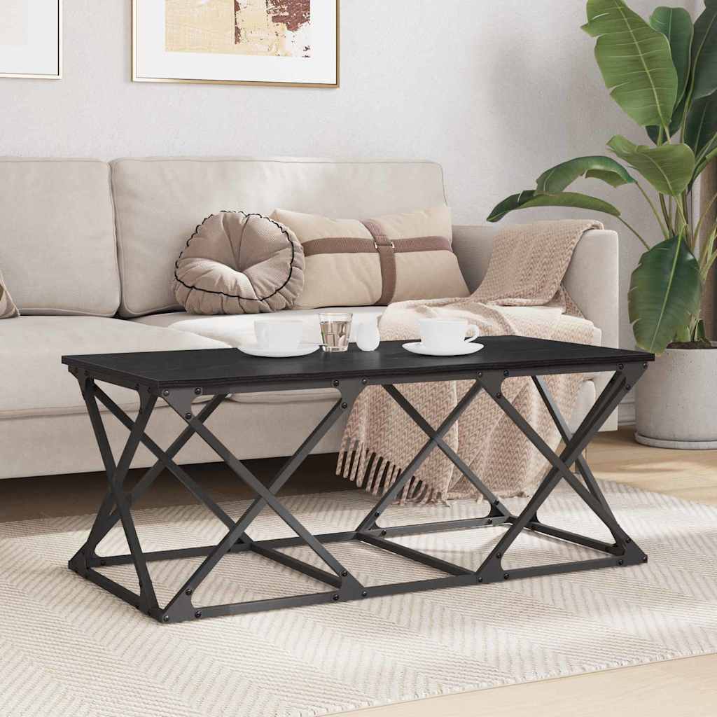 Kaffebord Svart Eik 100 x 49 x 40 cm Konstruert tre