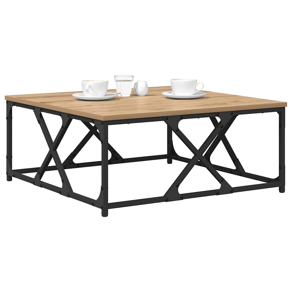Kaffebord Artisan Eik 70 x 70 x 30 cm Konstruert tre