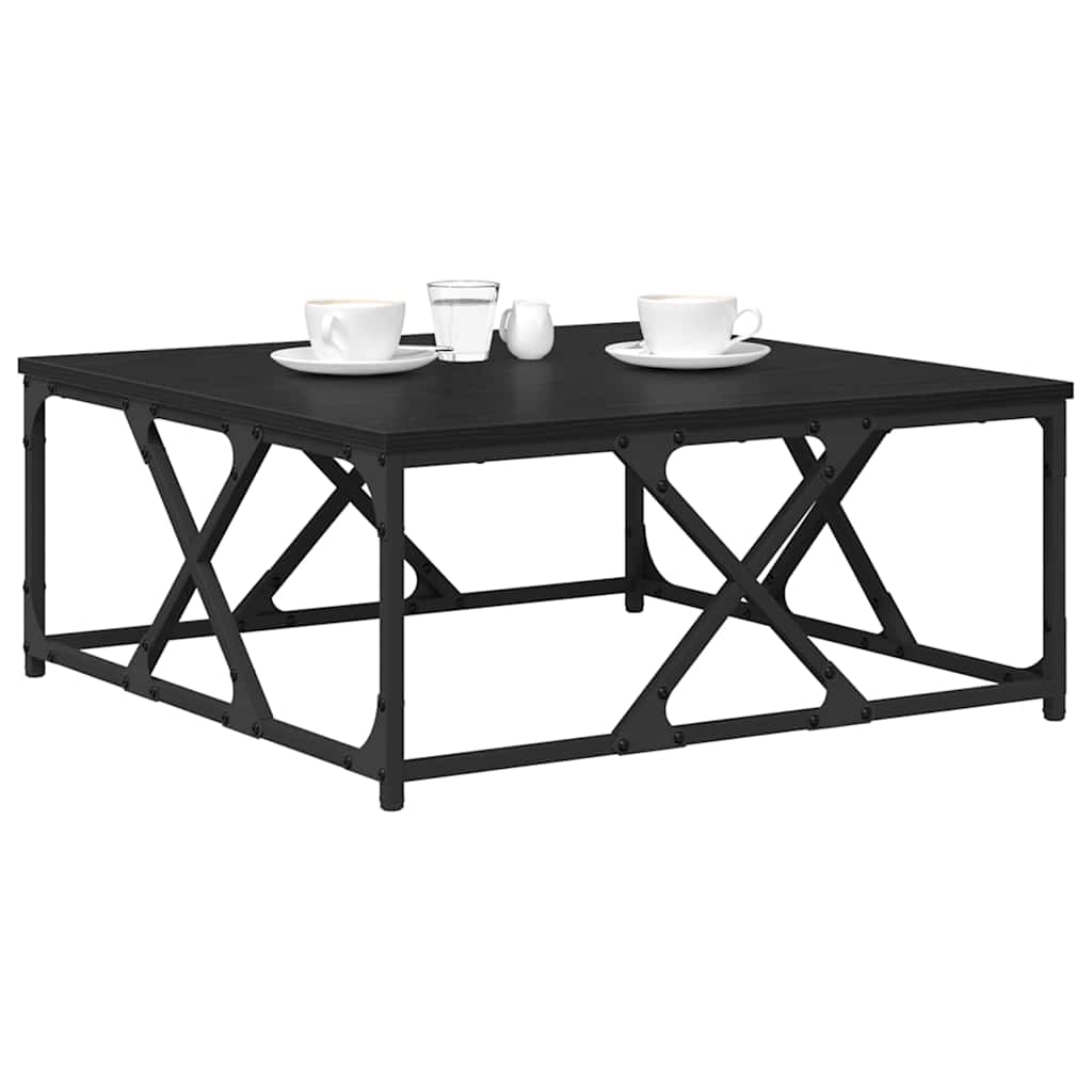 Kaffebord Svart Eik 70 x 70 x 30 cm Konstruert tre