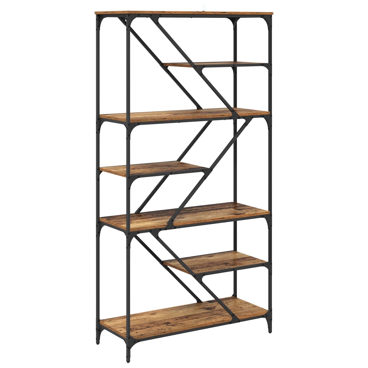 Bokhylle Gamle tre 91 x 36 x 176 cm Konstruert tre
