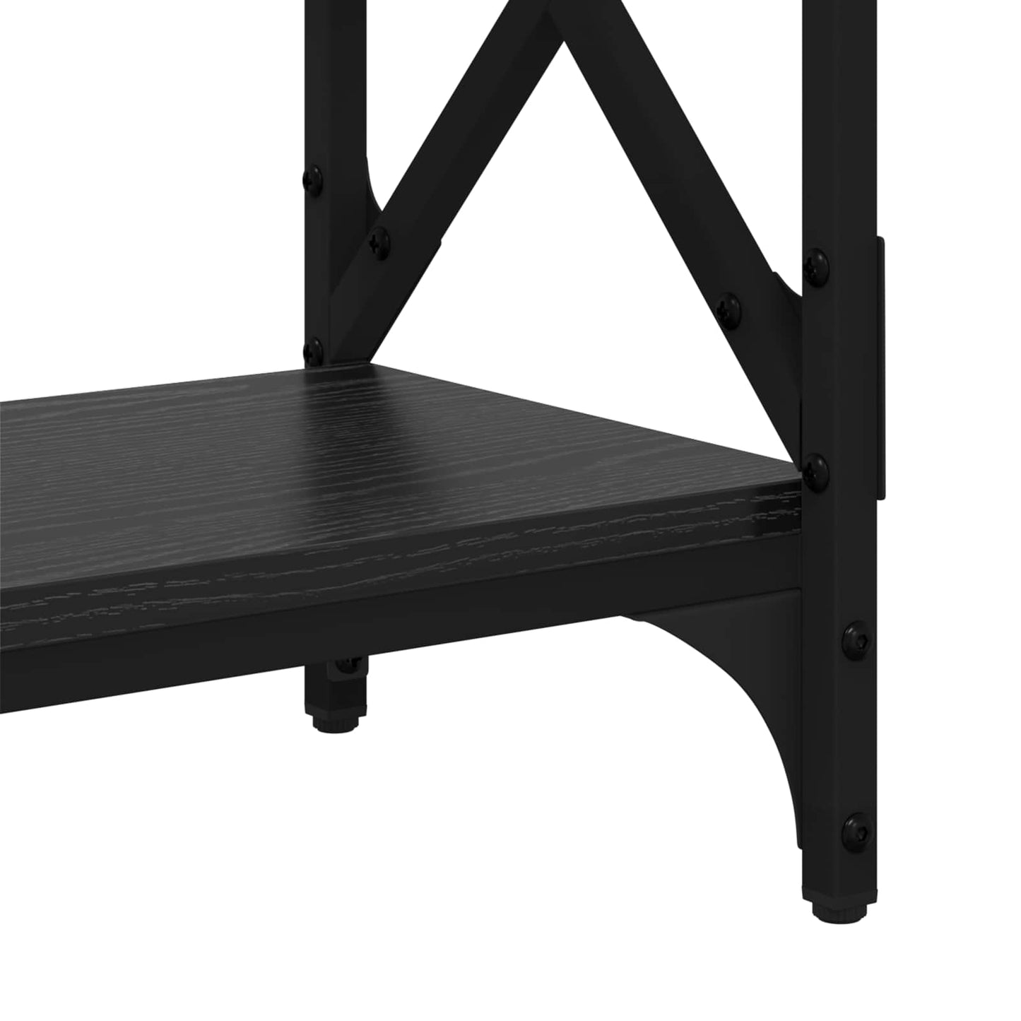 Konsollbord Svart Eik 100 x 28 x 80,5 cm Konstruert tre