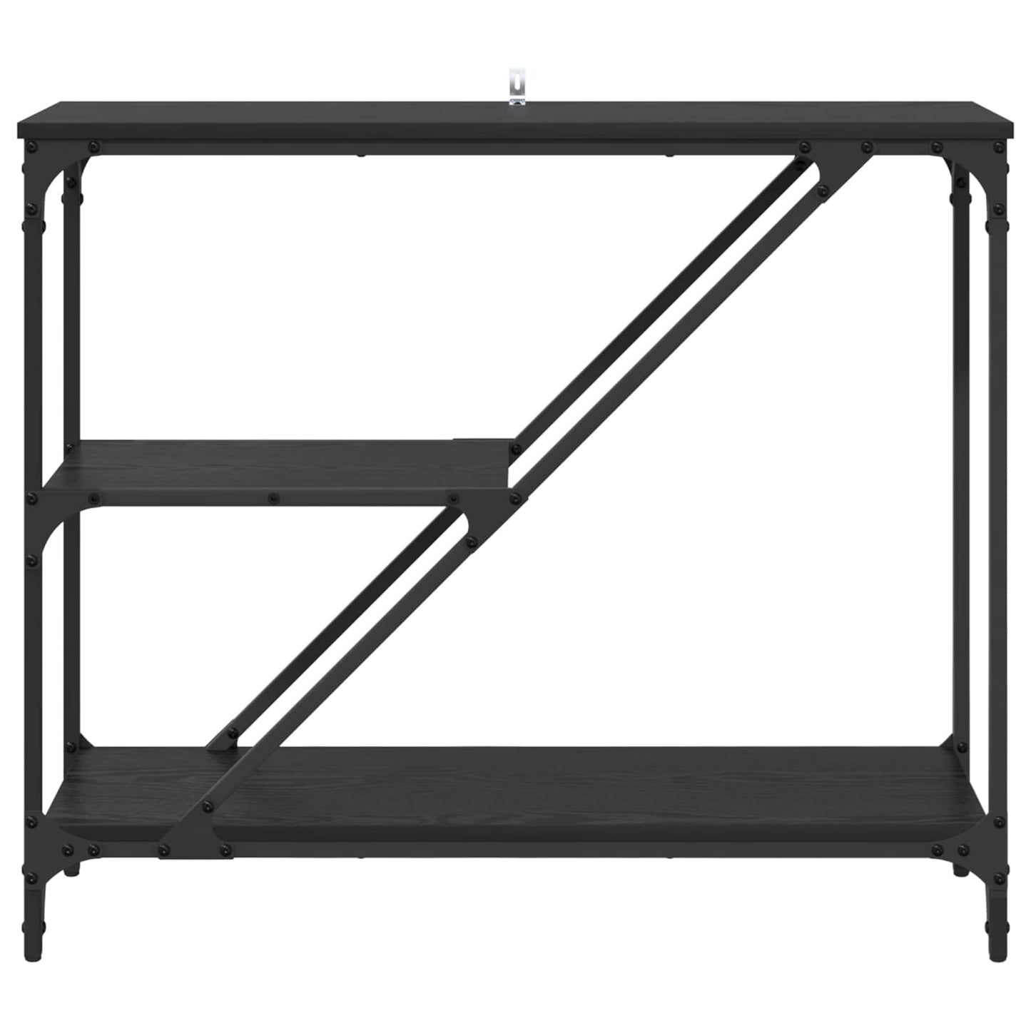Konsollbord Svart Eik 88,5 x 30 x 75 cm Konstruert tre