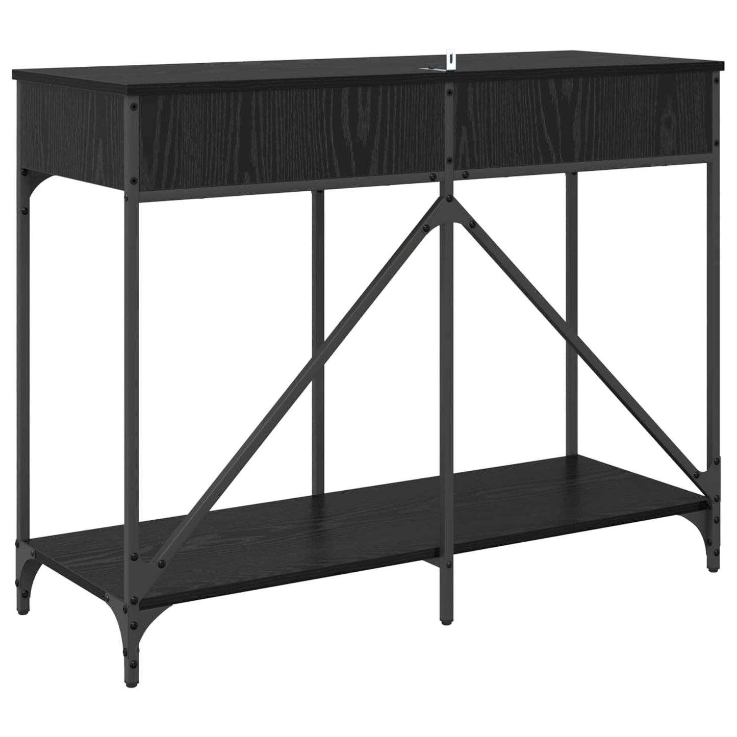 Konsollbord Svart Eik 100 x 39 x 78,5 cm Konstruert tre
