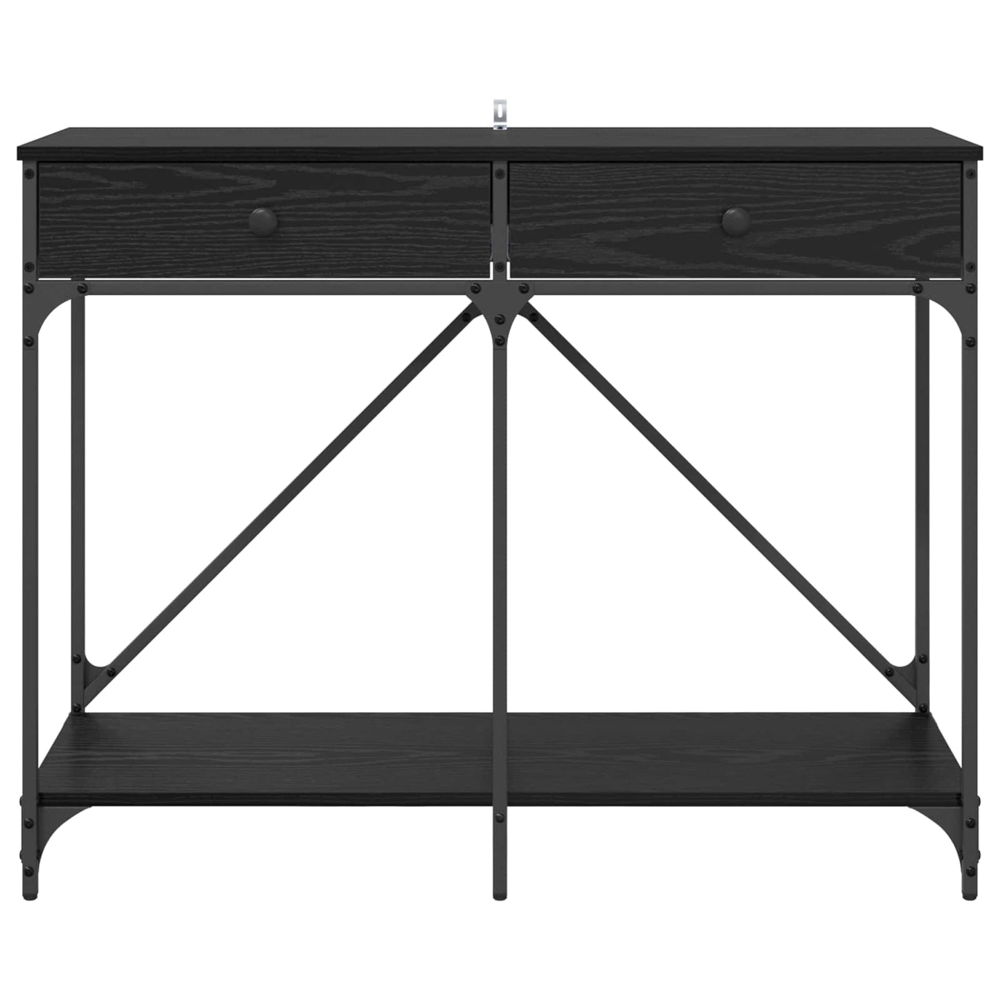 Konsollbord Svart Eik 100 x 39 x 78,5 cm Konstruert tre