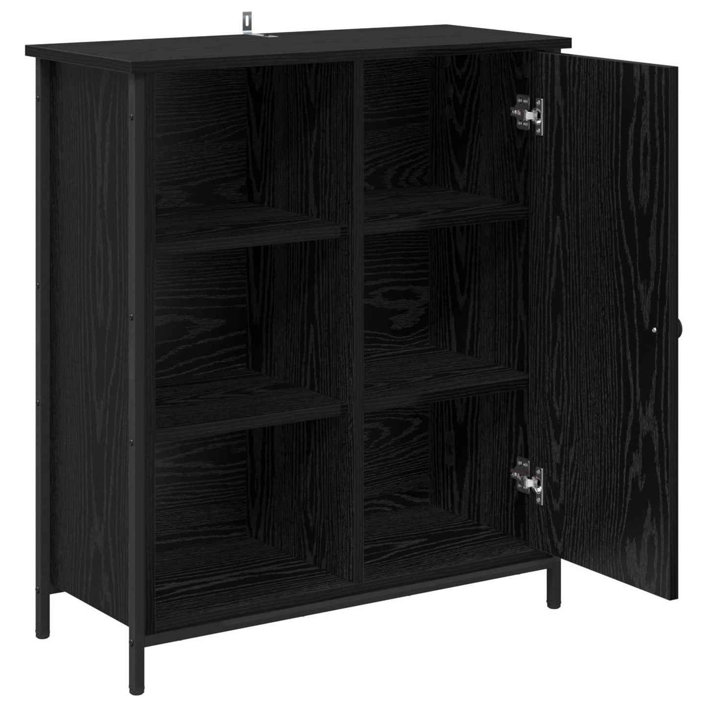 Serviesskap Svart Eik 70 x 30 x 80 cm Konstruert tre