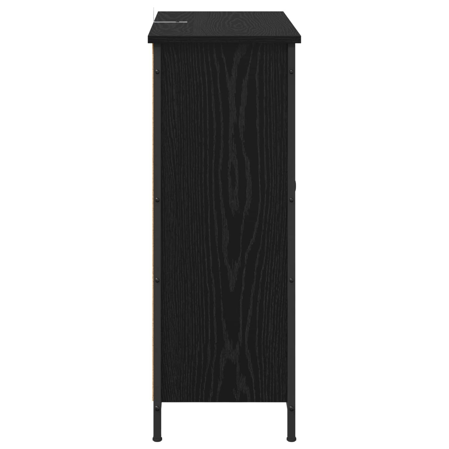 Serviesskap Svart Eik 70 x 30 x 80 cm Konstruert tre