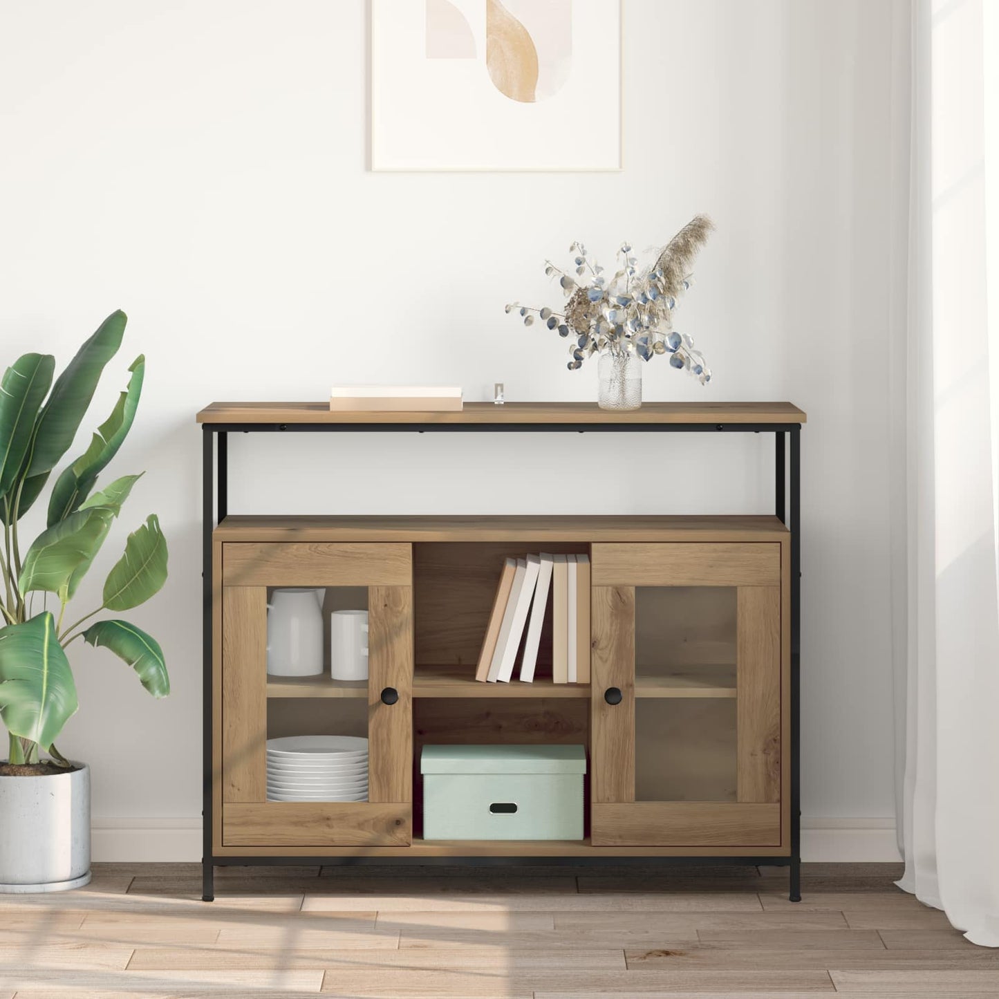 Serviesskap Artisan Eik 100 x 35 x 80 cm Konstruert tre