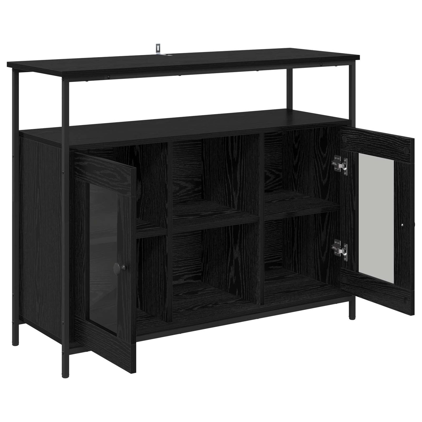 Serviesskap Svart Eik 100 x 35 x 80 cm Konstruert tre