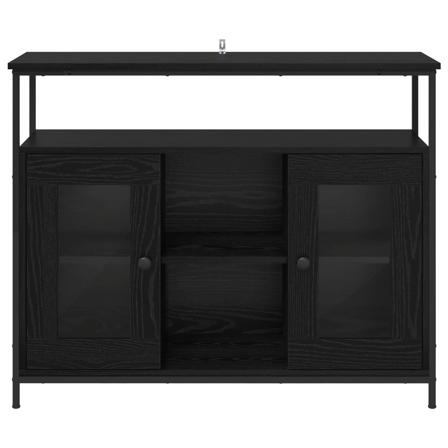 Serviesskap Svart Eik 100 x 35 x 80 cm Konstruert tre