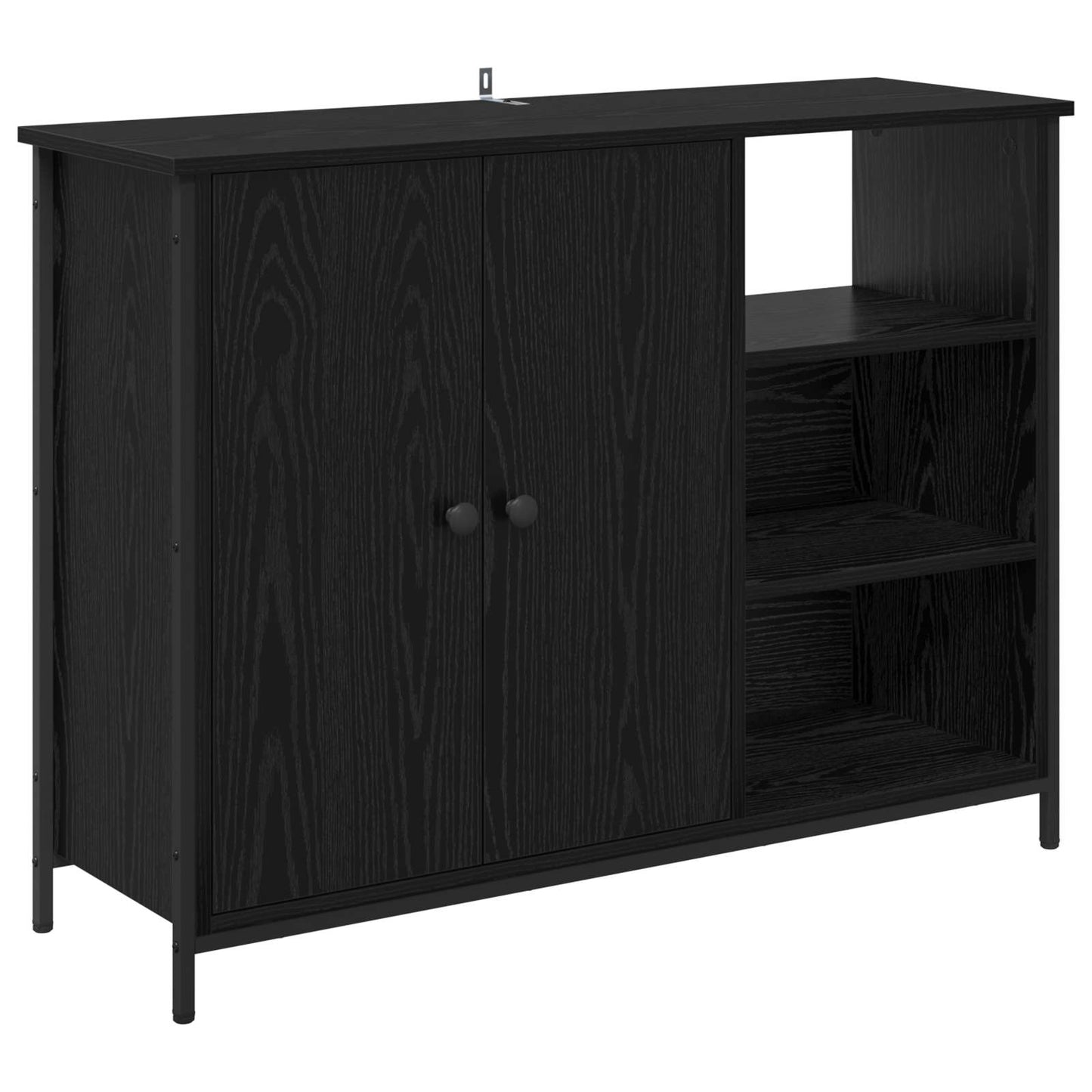Serviesskap Svart Eik 100 x 33 x 75 cm Konstruert tre
