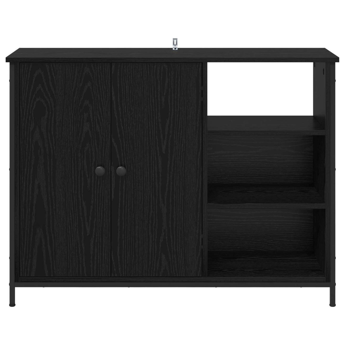 Serviesskap Svart Eik 100 x 33 x 75 cm Konstruert tre