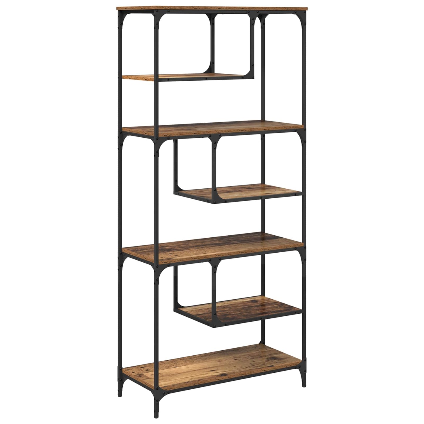 Bokhylle Gammelt tre 81 x 36 x 176 cm Konstruert tre
