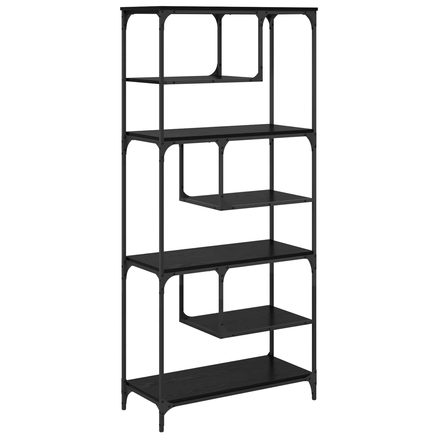 Bokhylle Svart eik 81 x 36 x 176 cm Konstruert tre