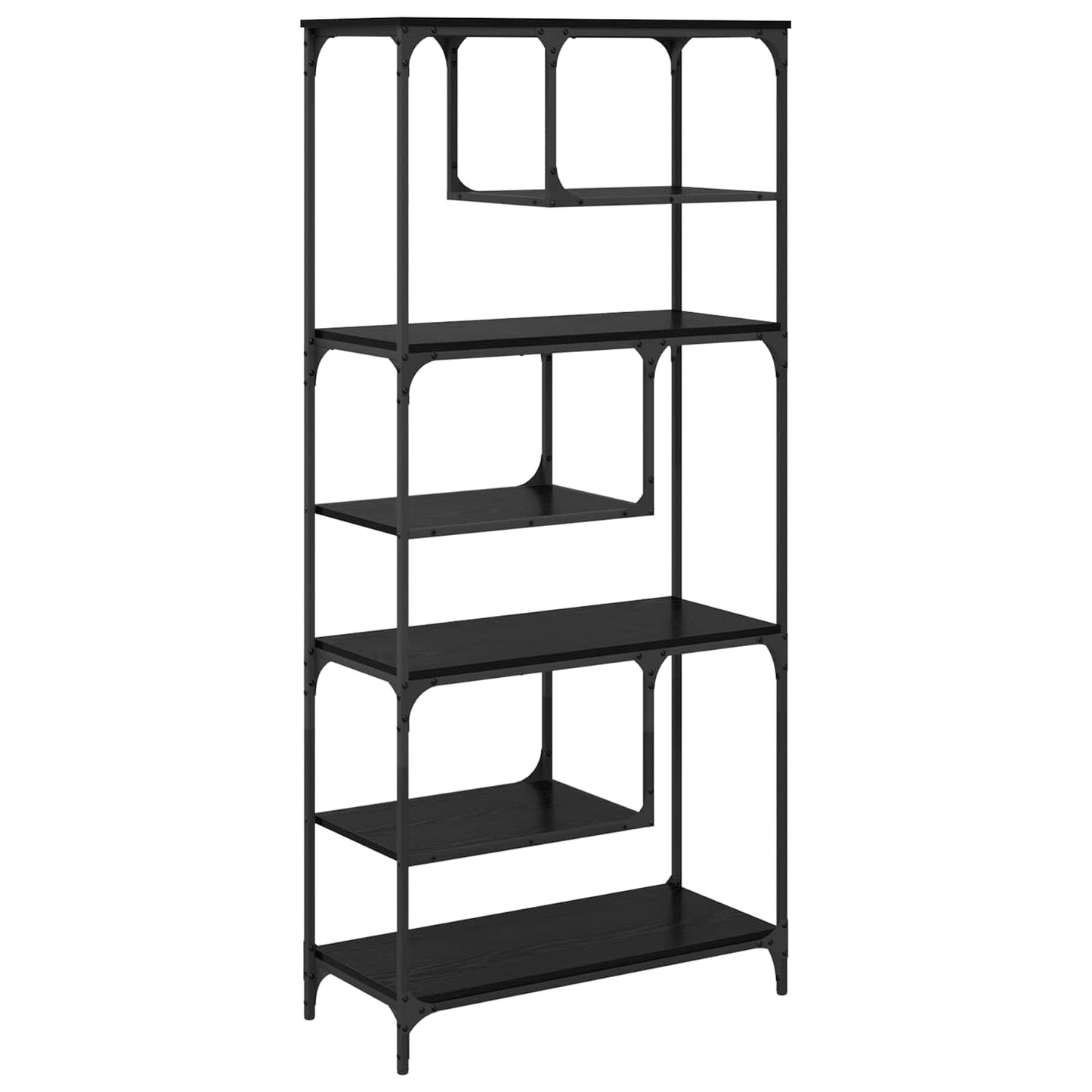 Bokhylle Svart eik 81 x 36 x 176 cm Konstruert tre