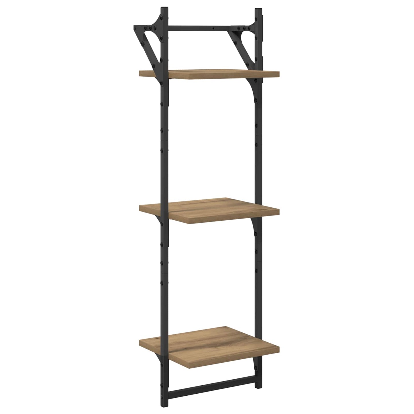 Vegghyllesett 6 pcs Artisan Eik 100 x 25 x 30 cm Konstruert tre