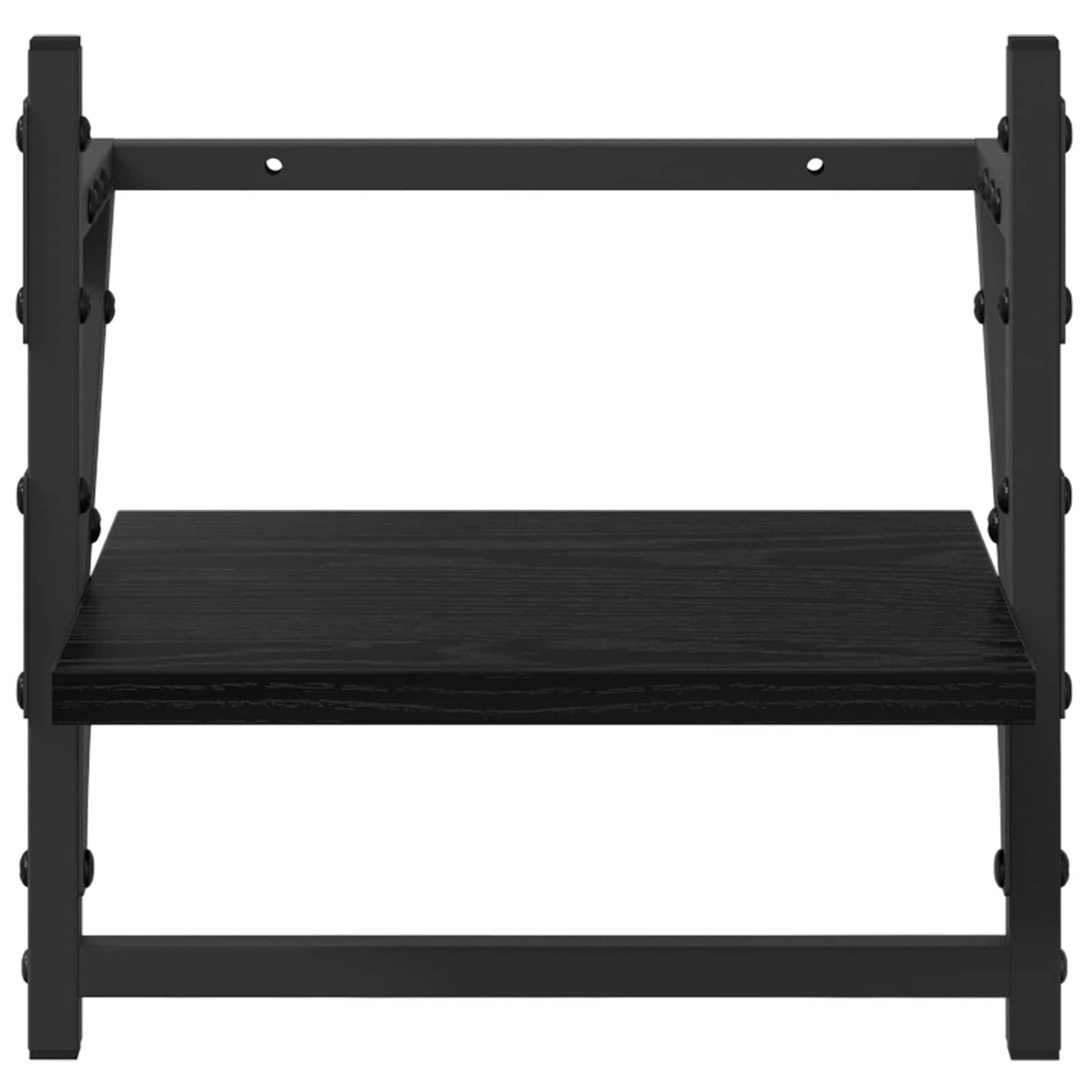 Vegghyllesett 6 pcs Svart Eik 100 x 25 x 30 cm Konstruert tre