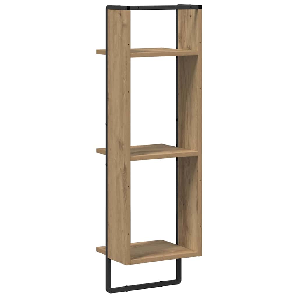 Vegghylle med hylle Artisan Eik 30 x 25 x 100 cm Konstruert tre