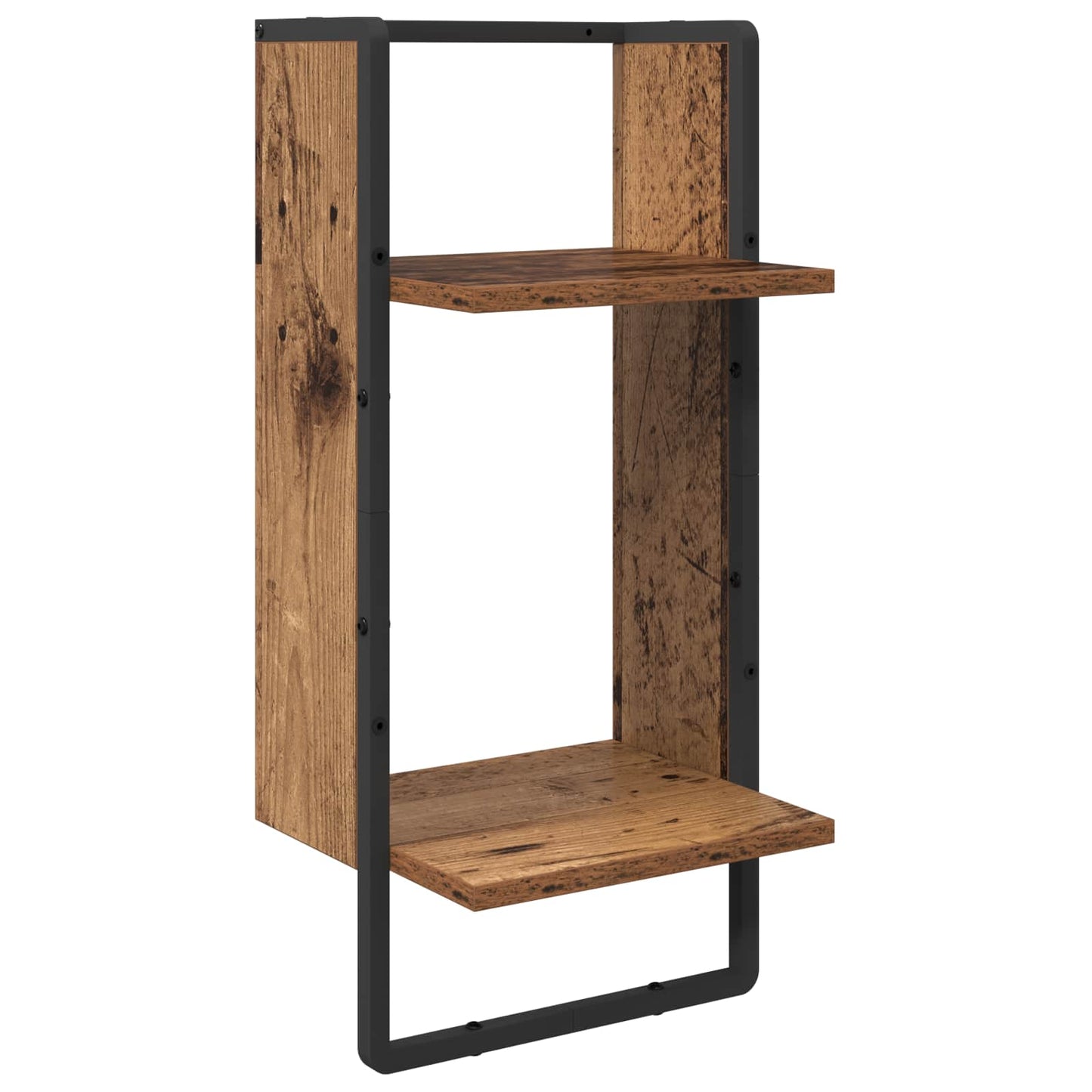 Vegghyllesett 4 pcs Gamle tre 65 x 25 x 30 cm Konstruert tre