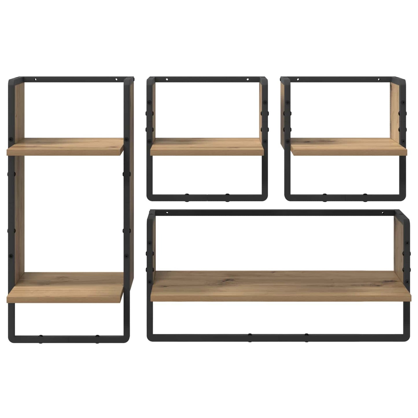 Vegghyllesett Veggmontert 4 pcs Artisan Eik 65 x 25 x 30 cm