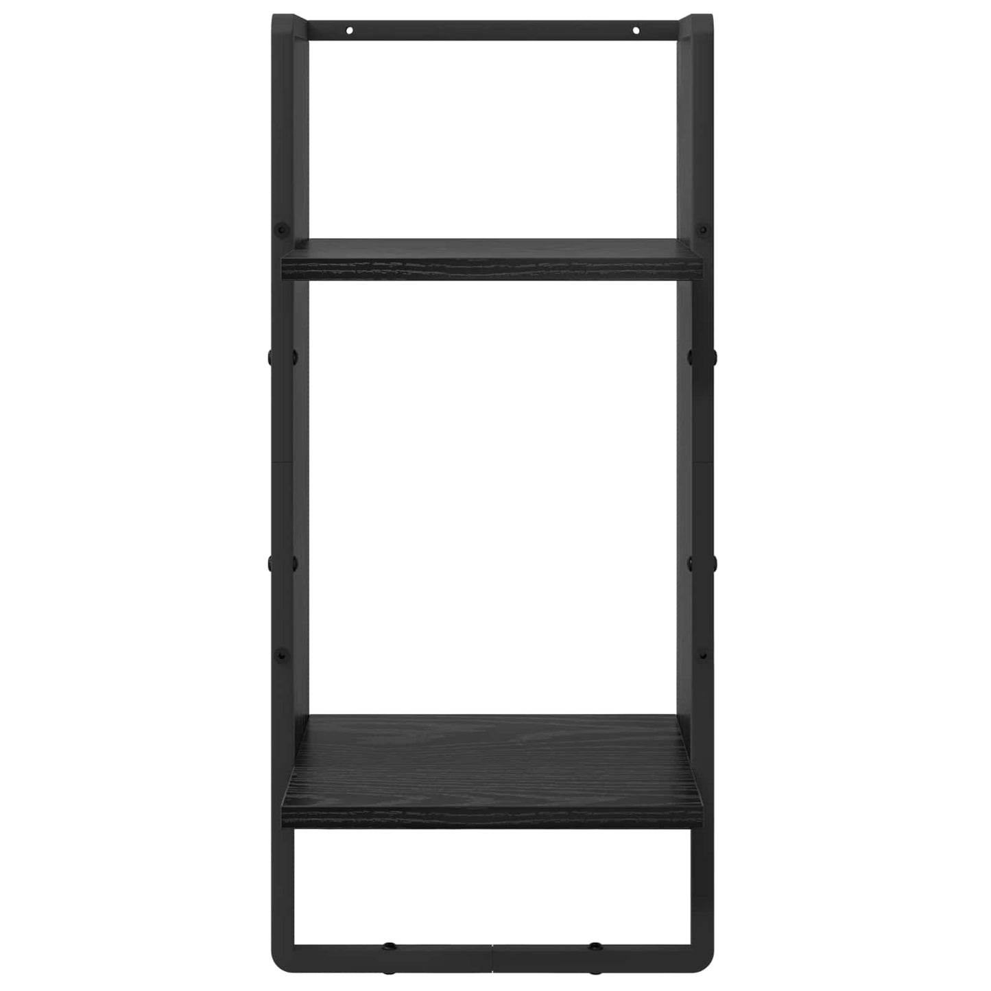 Vegghyllesett 4 pcs Svart Eik 65 x 25 x 30 cm Konstruert tre