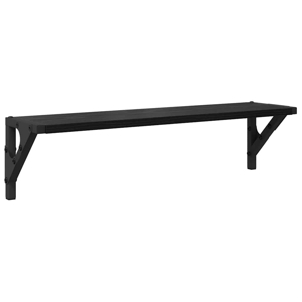 Vegghyller 2 pcs Svart Eik 60 x 15 x 15,5 cm Konstruert tre