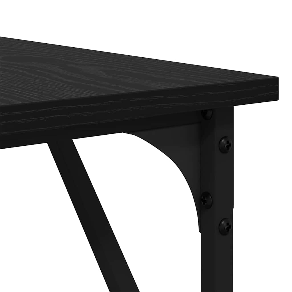 Skrivebord Svart Eik 149 x 149 x 75 cm Konstruert tre